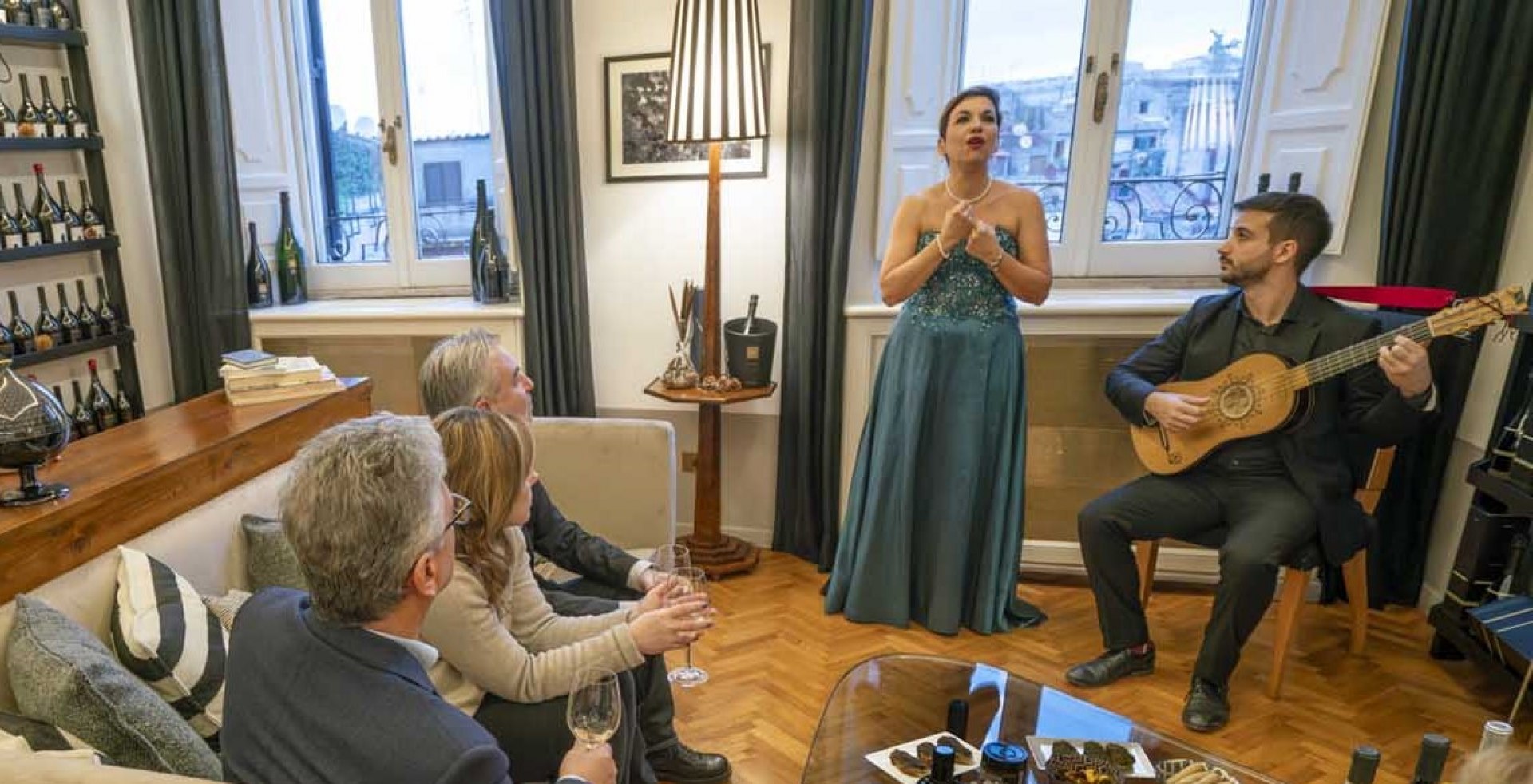 Cata de vinos y ópera en Roma