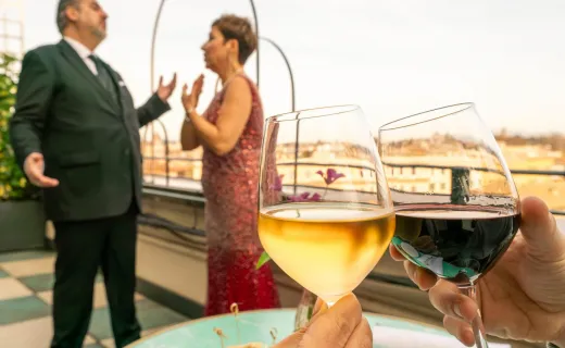 Ópera y Aperitivo en el Rooftop de Trastevere